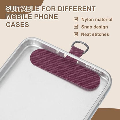 uxcell 12pcs Phone Tether Tab, Universal Phone Lanyard Patch T Shape Cell Phones Strap Replacement Part for Most Smartphone Cases, Wine Red - color: Wine Red