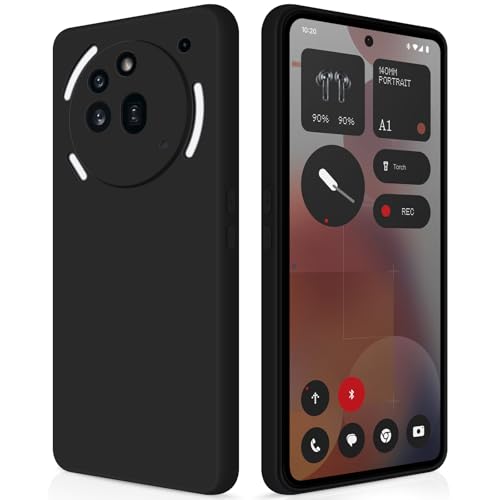 GiiYoon Silicone Case for Nothing Phone 3a Pro, Black - color: Black, size: Nothing Phone 3a Pro