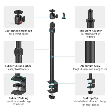 SMALLRIG Camera Mount C Stand, 15"-35" Adjustable Desk Clamp Table Tripod - style: Clamp 3488