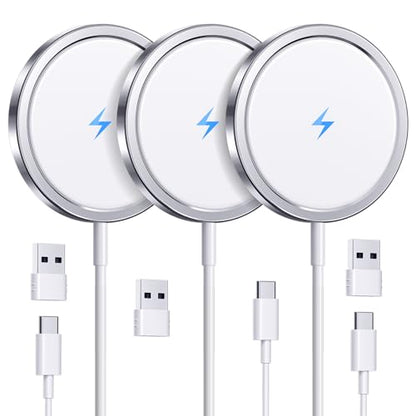 RYND 2026 Latest Magnetic Wireless Charger for iPhone: Mag Safe Charger Fast Charging Pad Compatible with iPhone 17 16 15 14 13 12 Pro Max Plus & Airpods 2 3 4Pro(3 Pack)