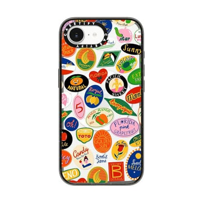CASETiFY for iPhone 17e / 16e Case - Impact Compatible with MagSafe | 8.2 ft. 4x Military Grade Drop Protection | FRUIT STICKERS | Black - color: Fruit Stickers, size: iPhone 16e (6.1")