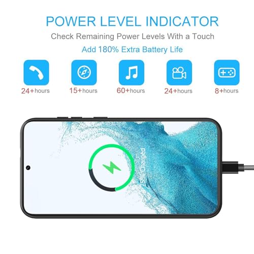 Battery Case for Galaxy S22, Upgraded 10000mAh Portable Protective Wireless Charging Case Compatible with Galaxy S22 (6.1 inch) Rechargeable Extended Battery Pack Charger Case (Black) - size: Galaxy S22 -10000mAh