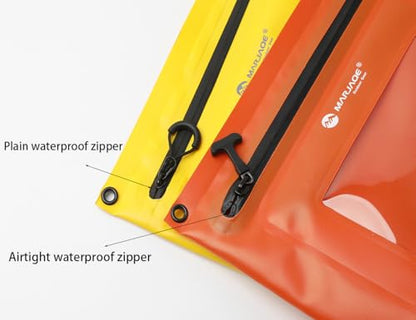 IPX7 Waterproof Bag with Touchscreen Phone Pocket,Floating Airtight Shoulder Bag for Swimming,Rafting,Cycling,Hiking - color: Orange