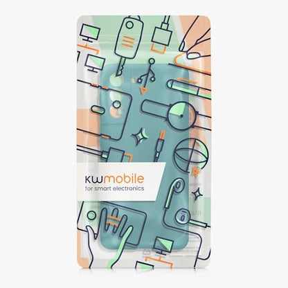 kwmobile Case Compatible with Samsung Galaxy S21 Case - Protective Slim TPU Phone Cover - Soft Matte Finish - Teal Matte - color: teal matte, size: Galaxy S21
