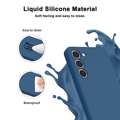 Vanjua Case for Samsung Galaxy S23 (Only), Stylish Liquid Silicone Slim Full-Body Protective Cover Compatible with Samsung Galaxy S23 5G 6.1 Inch Phone Case (Navy Blue) - color: Navy Blue