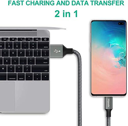 etguuds Long USB to USB C Cable, 16ft USB A to USB C Cable Fast Charging - color: Gray