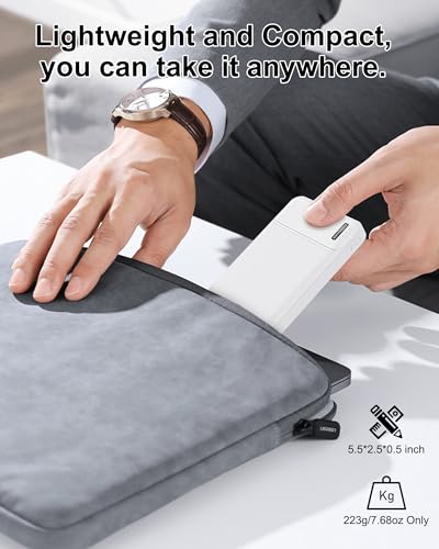 AsperX 2-Pack 10000mAh Slim Portable Charger,USB C Battery Pack Power Bank - color: white+black