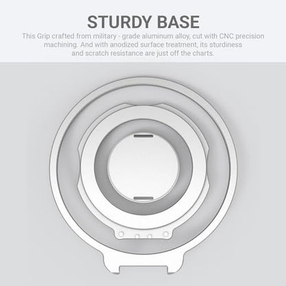 Grat 3 for Magsafe Magnetic Phone Grip Stand, Silver - color: Stand-Silver