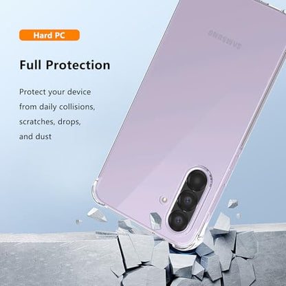 Case for Samsung Galaxy A37/A36/A56 5G Clear Case with 2 Pack Built-in Screen Protector,Shockproof Soft TPU Bumper and Hard PC Back Case,Non-Yellowing,Drop Protection,Slim Fit Cover Phone Case - color: Samsung Galaxy A37 5G