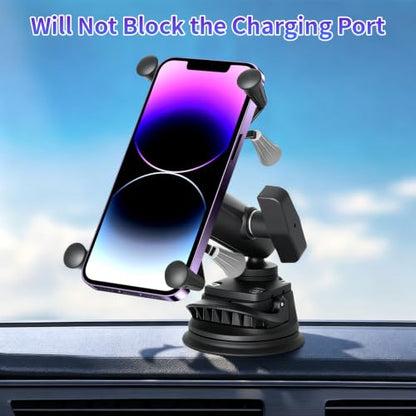 Strg Car Phone Mount with Twist-Lock Suction Cup Base for Car Windshields - size: Suction Cup Base