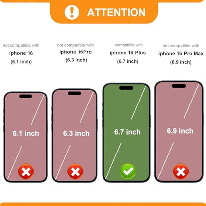 Bocasal Detachable Wallet Case Card Holder for iPhone 16 Plus, Rose Gold | RFID Blocking Kickstand Card Slots Holder PU Leather Magnetic Shockproof Wrist Strap Removable Flip Protective Cover 6.7 inch - color: Rose Gold