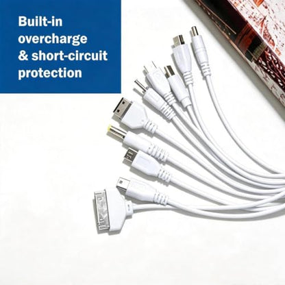 10 in 1 Multi USB Charging Cable for Phones MP3 Speaker & More - color: White