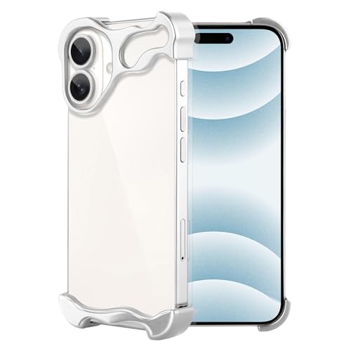 Frameless Phone Case Crafted for iPhone 16 Silver - color: Aluminum Silver, size: iPhone 16