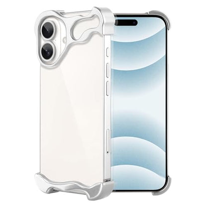 Frameless Phone Case Crafted for iPhone 16 Silver - color: Aluminum Silver, size: iPhone 16