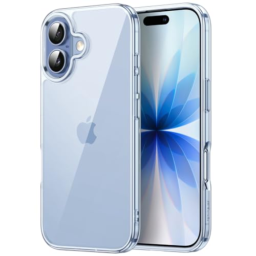 JETech Case for iPhone 17, Anti-Yellowing, Mist Blue | Shockproof Protection, Scratch Resistant Hard PC Back, Durable Transparent TPU Bumper - color: Mist Blue, size: iPhone 17