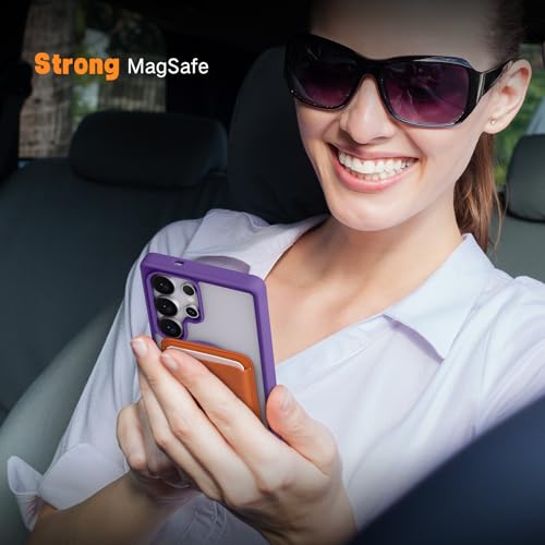 Maledan Magnetic for Samsung Galaxy S25 Ultra Case - Compatible with MagSafe S25 Ultra Case, Military-Grade Protection Phone Case for Galaxy S25 Ultra Accessories, Purple - color: Purple
