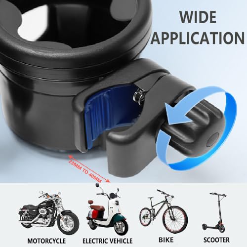 Stroller Cup Phone Holder Attachment, 3-in-1 Universal Cup Holder with Adjustable Phone Mount, Double Cup Holder for Walker Wheelchair Fits Most Donna, Uppababy, Bugaboo, Anti-Slip & Easy Install