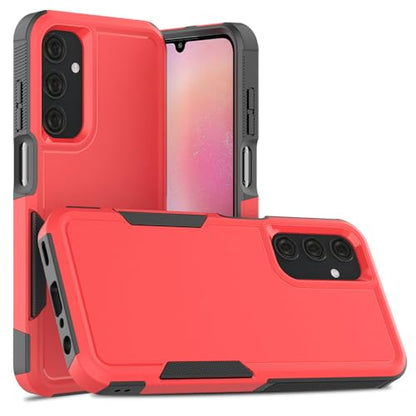 MDCN Compatible with Galaxy A25 5G Case: Dual Layer Protective Heavy Duty Cell Phone Cover Shockproof Rugged with HD Screen Protector - Military Protection Bumper Tough, Red - color: Red (PC) + Black (TPU)