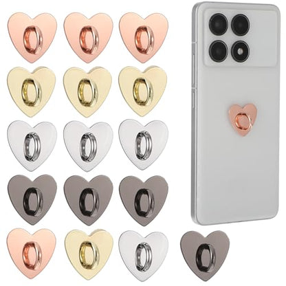 Qianyu 16 Pcs Cell Phone Ring Holder Grips 360° Rotation Finger Ring Stand