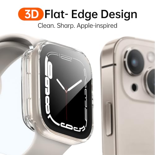 2-Pack Waterproof Case for 41mm Apple Watch Series 9/8/7 - color: Black/Clear, size: 41mm (Series 9/8/7)