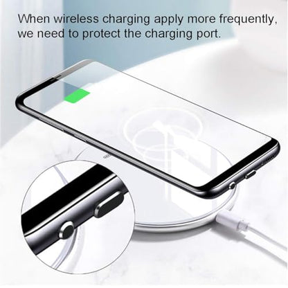 USB C Dust Plugs Charging Port Cover Caps, 2 PCS (Black) - color: Black
