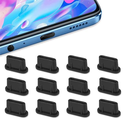 200PCS Type C Anti Dust Plugs USB C Dust Cover Silicone Type C Charging Port Plug Anti Dust Cover Compatible with Type-C Interface, Such as Smartphones Tablets, Mobile Power Supplies