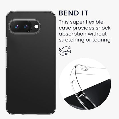 kwmobile Case Compatible with Google Pixel 9a - Clear Case Soft Slim Flexible Protective TPU Phone Cover - Transparent - size: Pixel 9a