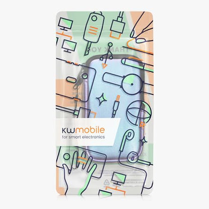kwmobile Universal Phone Pouch Size XL - 6.7/6.8" - Neoprene Smartphone Pouch with Zip - Water-Repellent Mobile Phone Case - Sleeve in Metallic Lavender - color: Metallic Lavender, size: XL - 6.7/6.8"