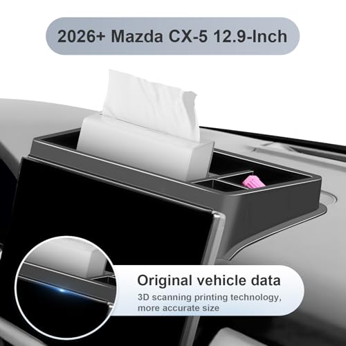 SKTU Upgrade for 2026 Mazda CX-5 Dashboard Storage Box 12.9-Inch - color: 2026+ CX-5 12.9-Inch Dashboard Tray