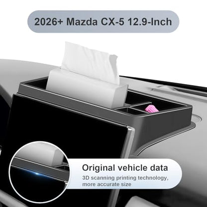 SKTU Upgrade for 2026 Mazda CX-5 Dashboard Storage Box 12.9-Inch - color: 2026+ CX-5 12.9-Inch Dashboard Tray
