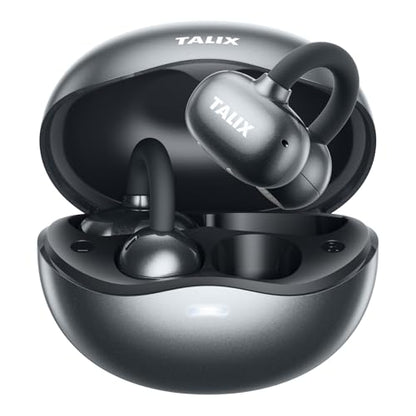 Ultra Open Ear Earbuds X6, Clip-On Headphone with Directional Sound, Ultra-Light Comfort Fit, Bluetooth 5.4 Wireless Earbuds, 26H Playtime, Spatial Sound, for Running, Workout & Daily Use(Black) - color: Black