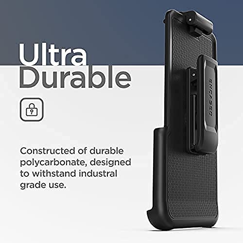 Encased Rebel Designed for iPhone 13 PRO Belt Clip Case (2021) Protective Shockproof Case with Holster (Black) - color: Black, size: iPhone 13 Pro