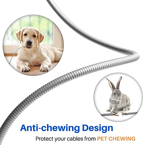 MFi Certified Metal Braided Charger Cable 6.6ft Stainless Steel Chew Proof Lightning Cord with Short-Circuit Resistant Coating, Fast Charging & Data Sync for iPhone 14/13/12/11/X/iPad