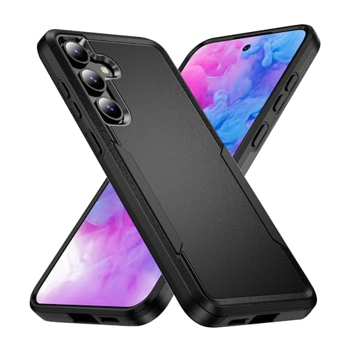 Designed for Samsung Galaxy S24 Case, Black Dual Layer, Heavy Duty Shockproof Tough Rugged Protective Cover for Galaxy S24 5G, Black - size: for Samsung Galaxy S24