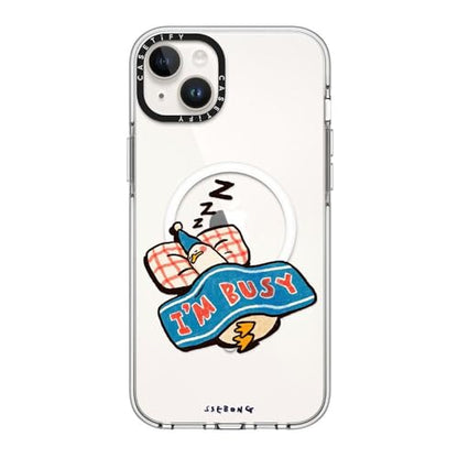 CASETiFY for iPhone 14 Plus Case - Impact Clear Compatible with MagSafe | Not Yellowing | 6.6 ft. 3X Military Grade Drop Protection | I'm so busy | Clear - color: I'm so busy, size: Iphone 14 Plus (6.7")