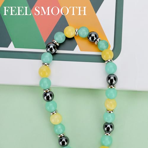 VICHUNHO Marble Beaded Phone Wrist Strap, Cellphone Lanyard with Tether Tab, Hands-Free Wristlet Bracelet - color: Green