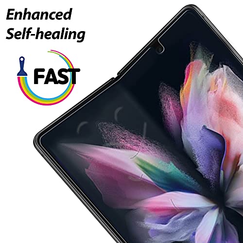 Whitestone Dome [1SET 3PCS] for Galaxy Z Fold 3 Premium Film Screen Protector Anti-Shock,HD Clear,Self Healing EPU Film for Galaxy Z Fold 3