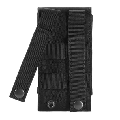 Urvoix MOLLE Cell Phone Pouch, Heavy Duty Tactical Belt Phone Holster | Belt Phone Holder Fits MOLLE Backpacks, Vests & Gear for Outdoor EDC, Water-Resistant Nylon Phone Bag with Hook Loop Closure - color: Black