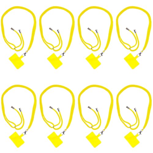 ELANE 8 Pieces Cell Phone Holder Around Neck,Adjustable Crossbody Phone Strap,Cell Phone Lanyard Crossbody Phone Lanyard - color: Yellow