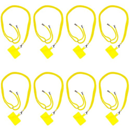 ELANE 8 Pieces Cell Phone Holder Around Neck,Adjustable Crossbody Phone Strap,Cell Phone Lanyard Crossbody Phone Lanyard - color: Yellow