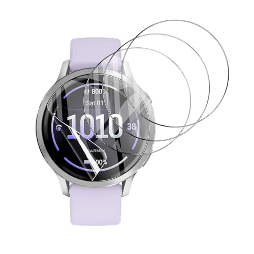 Anoowkoa 4 Pack Compatible with Garmin Venu 4/Gamin Venu 3S(41mm) Screen Protectors [Non-Glass] Premium Soft Film Full Coverage.High Definition.Scratch-resistant.drop-proof,Easy to install - color: Garmin Venu 4 41mm