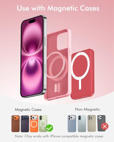 podoru for MagSafe Power Bank 5000mAh, Ultra-Slim Magnetic Portable Charger - color: Red