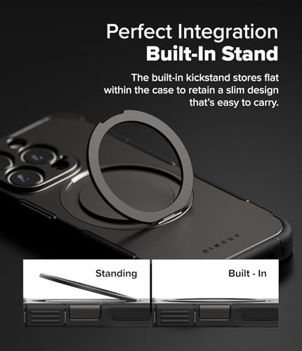 Ringke for iPhone 16 Pro Case [Alles Gunmetal] | Compatible with MagSafe, 360° Rotating Kickstand, Camera Control Capture Button Protection, Powerful Magnet - color: Gunmetal, size: iPhone 16 Pro