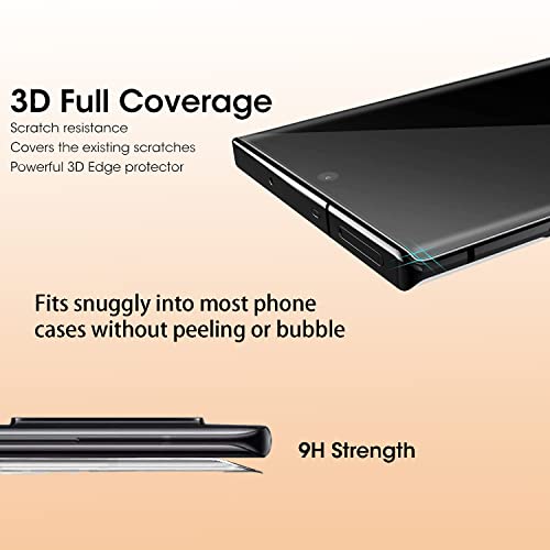 XDesign [2+2 Pack Galaxy S23 Ultra Screen Protector, 9H Tempered Glass Scratch Resistant, Ultrasonic Fingerprint Support, For Samsung Galaxy S23 Ultra 5G 6.8 Inch Glass Screen Protector - size: for Galaxy S23 Ultra 6.8"