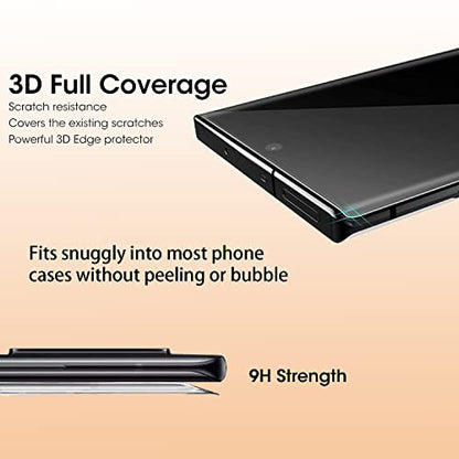 XDesign [2+2 Pack Galaxy S23 Ultra Screen Protector, 9H Tempered Glass Scratch Resistant, Ultrasonic Fingerprint Support, For Samsung Galaxy S23 Ultra 5G 6.8 Inch Glass Screen Protector - size: for Galaxy S23 Ultra 6.8"
