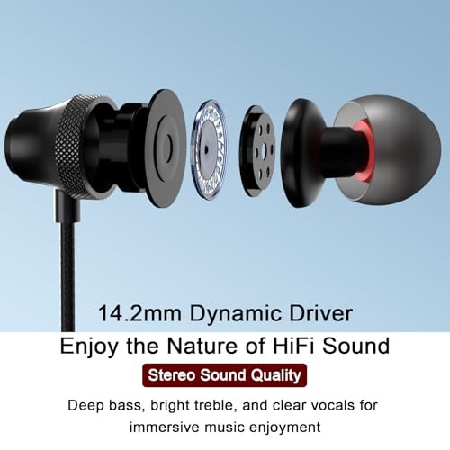USB C Headphones Wired Earbuds for iPhone 18 Pro Max 17/Samsung S26 - color: Black