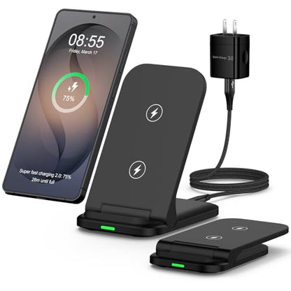 Wireless Charger for Samsung S26 Ultra Wireless Fast Charging Stand Station - color: Black