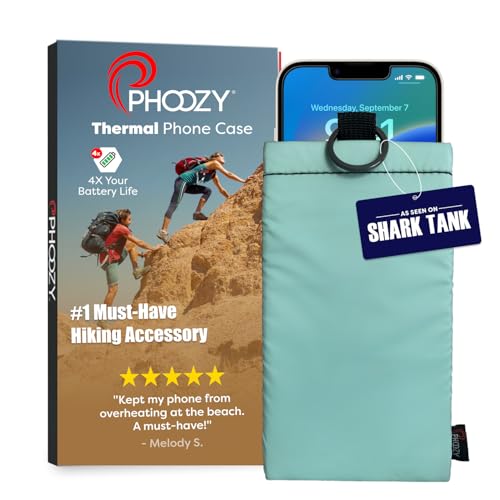 PHOOZY Apollo II Thermal Phone Case with NASA-Derived Technology - Extends Battery Life 4X in Hot or Cold Weather - Military Grade 8-Foot Drop Protection Insulated Pouch - Large Mint - color: Apollo II Mint, size: LARGE