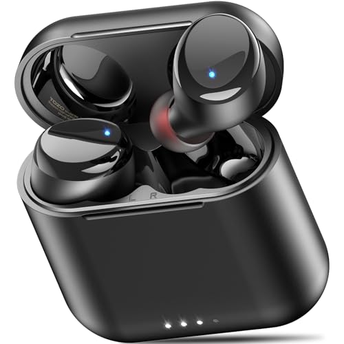 TOZO T6 Wireless Earbuds Bluetooth 5.3 Stereo Sound in Ear Headphones - color: Dark Black