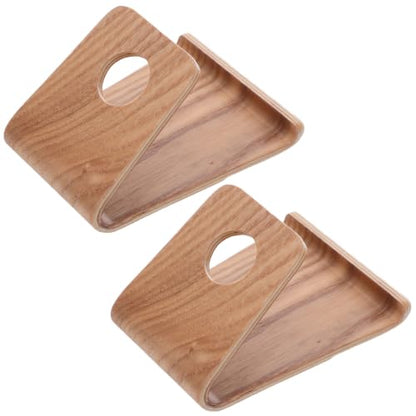 2pcs Wooden Cell Phone Stand for Smartphones and Tablets
